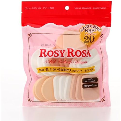 Rosy Rosa Value Sponge N Assorted NBR 20P Комплект спонжів для макіяжу 20 шт