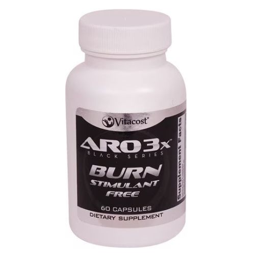 Vitacost ARO 3X BURN Black Series Рослинний жироспалювач без стимуляторів, 60 капсул на 30 днів. До 08/2026