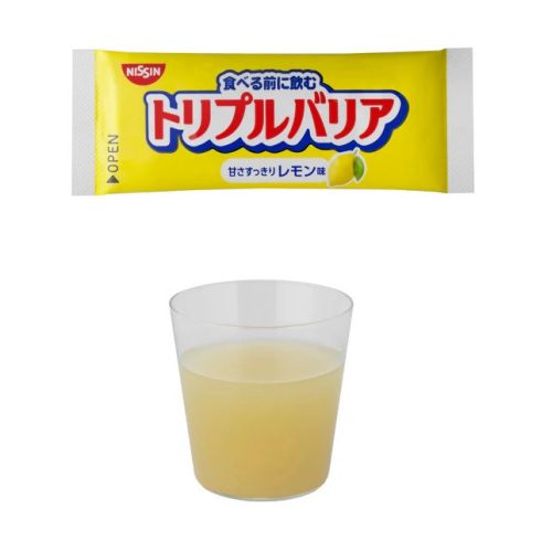 Nissin Foods Triple Barrier Psyllium Напій із лушпиння насіння подорожника, смак лимон, 1 пак. х 7 г. До 01/2027
