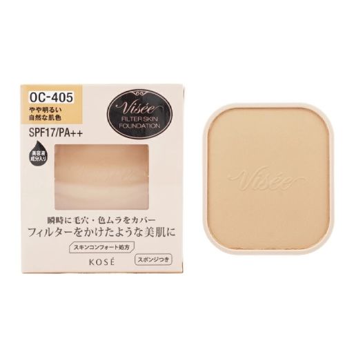 Kose Visee Riche Filter Skin Foundation SPF17 PA++ Пудрова тональна основа, змінний блок, ОС-405, 10 г