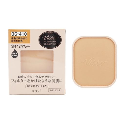 Kose Visee Riche Filter Skin Foundation SPF17 PA++ Пудрова тональна основа, змінний блок, ОС-410, 10 г