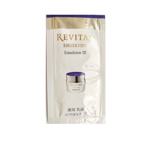 Shiseido Revital Emulsion III Rich Освітлююча відновлююча емульсія для обличчя, пробник 0,6 г