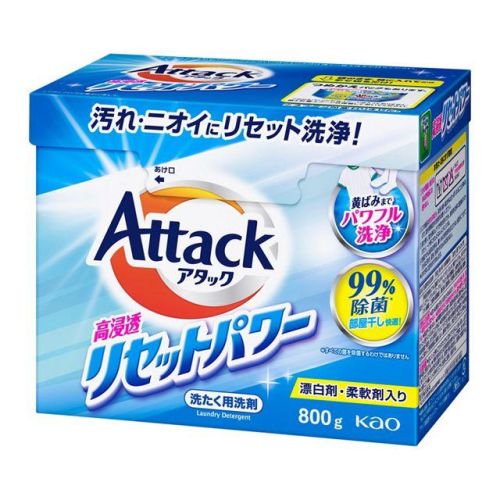Kao Attack High Penetration Reset Power Концентрований антибактеріальний пральний порошок, 800 г