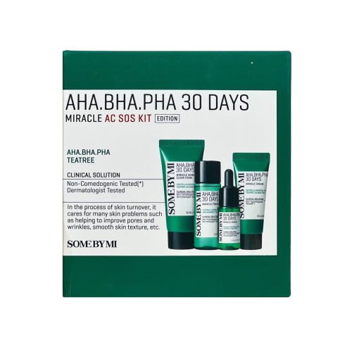 SOME BY MI AHA-BHA-PHA 30 Days Miracle AC SOS Kit Набір мініатюр кислотних засобів для проблемної шкіри, 30 днів. До 02/2027