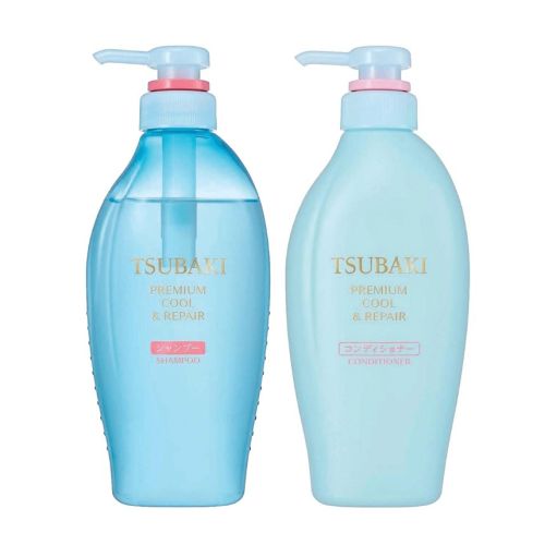 Shiseido Tsubaki Premium Cool & Repair Set Шампунь та кондиціонер, охолодження і відновлення, набір 2х450 мл