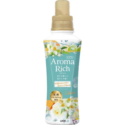 LION Soflan Aroma Rich Claire Парфумований кондиціонер для білизни, аромат неролі, 480 мл