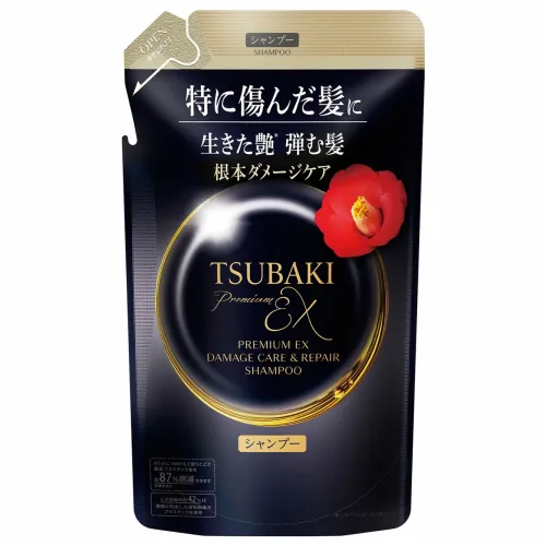 Відновлюючий шампунь для пошкодженого волосся Shiseido Tsubaki Premium EX Intensive Repair Shampoo з олією камелії, запаска,300 мл