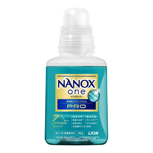 LION Nanox One Pro Концентрований рідкий засіб для прання, аромат пудрового мила, 380 г