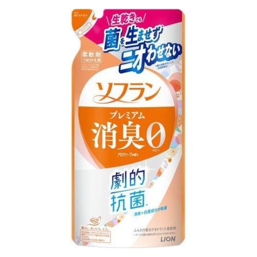LION Soflan Premium Deodorizer Кондиціонер для білизни, аромат квіткове мило, поповнення 380 мл