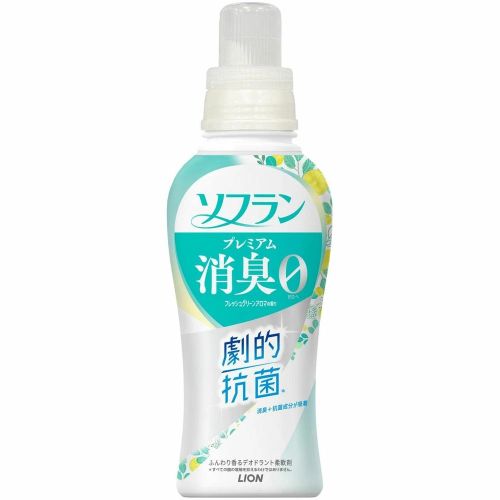 LION Soflan Premium Deodorizer Кондиціонер для білизни, аромат свіжої зелені, 510 мл