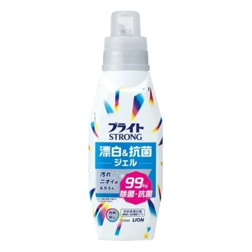 LION Bright Strong Antibacterial Кисневий відбілювач для кольорової білизни антибактеріальний, мятно-травяний аромат, 510 мл