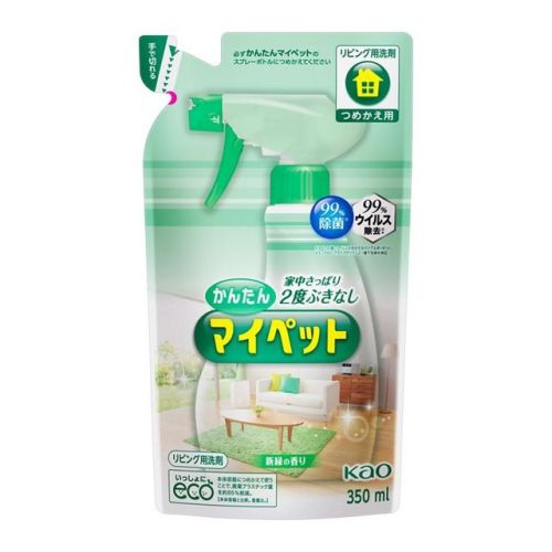 Kao Easy My Pet Spray Універсальний спрей для чищення дому, свіжий зелений аромат, поповнення 350 мл
