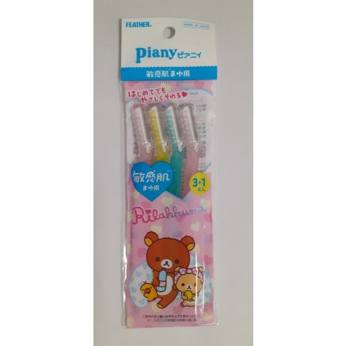 Feather Piany Станки для чутливої шкіри та брів, 3 (+1) шт