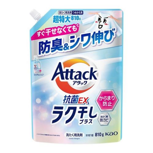 Kao Attack Antibacterial EX Easy Drying Plus Антибактеріальний рідкий засіб для прання, поповнення 810 г