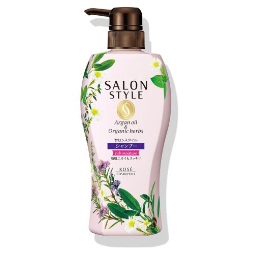 KOSE Salon Style Shampoo Rich Moisture Зволожуючий шампунь, квітковий аромат, 500 мл