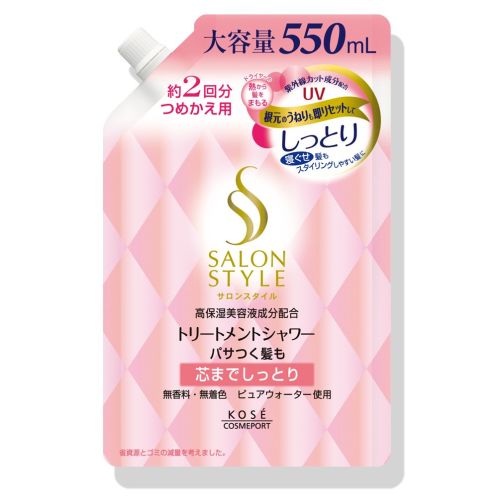 KOSE Salon Style Treatment Shower Moisturizing Спрей для укладання волосся, поповнення 550 мл