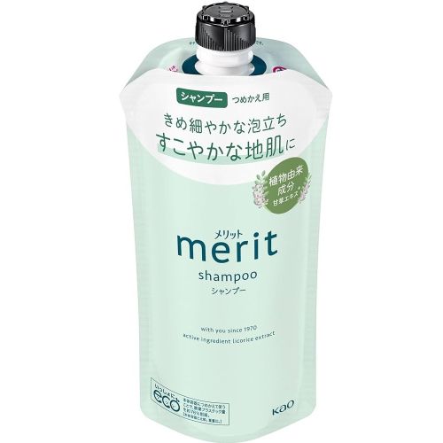 Kao Merit Shampoo Зволожуючий шампунь від лупи, поповнення 320 мл