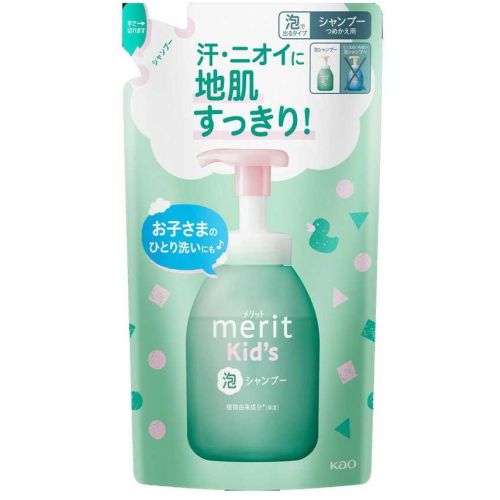 Kao Merit Kids Foaming Shampoo Дитячий пінистий шампунь, квітковий аромат, поповнення 270 мл