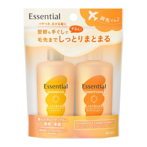 Као Essential Shampoo & Conditioner Moisturizing SR Mini Set Пробний набір шампунь та кондиціонер, 45 мл + 45 мл