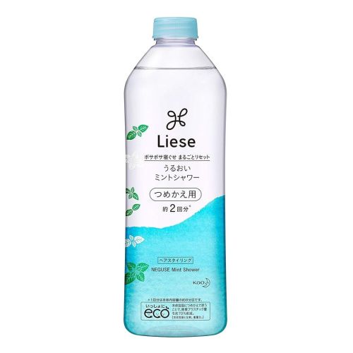Као Liese Moisture Mint Shower Спрей для розгладження неслухняного волосся, аромат мяти, поповнення 340 мл