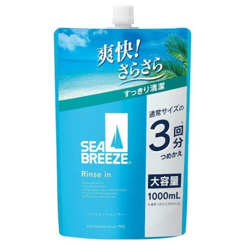 Shiseido Sea Breeze Rinse-in Shampoo Освіжаючий шампунь-ополіскувач, поповнення 1000 мл