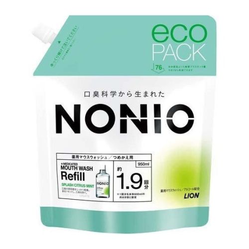 Lion NONIO Splash Citrus Mint Ополіскувач для ротової порожнини, цитрусова мята, поповнення 950 мл
