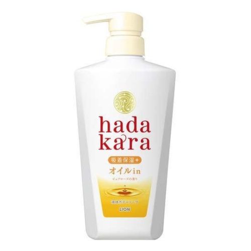 LION Hadakara Рідке мило для тіла, утримує вологу на шкірі, аромат троянди, 480 мл