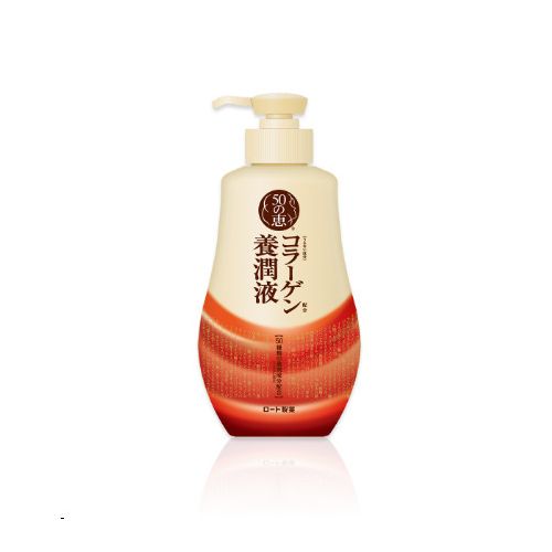 ROHTO 50 no Megumi Nourishing Lotion лосьон з CoQ10, три вида колагена, екстракти, олії для зрілої шкіри, аромат трав 230 мл