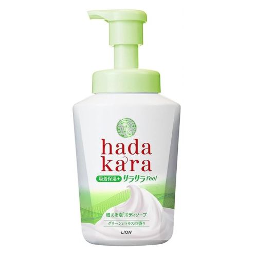 LION Hadakara Foam Пінне мило для гладкості тіла, аромат зеленого цитрусу, 530 мл