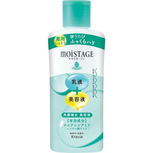 Kracie Moistage Essence Milk Moisturizing Молочко з ніацинамідом, колагеном, керамідом, 160 мл