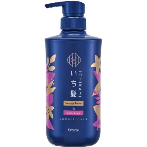 Kracie Ichikami Damage Repair & Color Care Conditioner Відновлюючий кондиціонер для пошкодженого волосся, з дозатором, 480 г