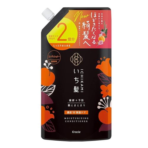 Kracie Ichikami Dense Double Moisture Care Conditioner Кондиціонер для зволоження і блиску волосся, поповнення 660 г