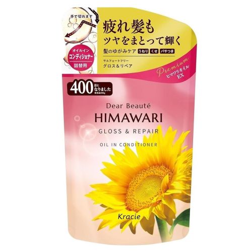 Kracie Dear Beaute HIMAWARI Oil-in Conditioner Gloss & Repair Відновлюючий кондиціонер для блиску волосся, поповнення 400 г