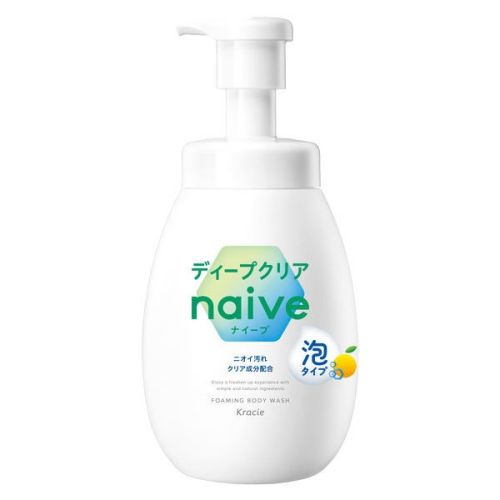 Kracie Naive Foaming Body Soap Пінисте мило для тіла з екстрактом грейпфрута, 600 мл