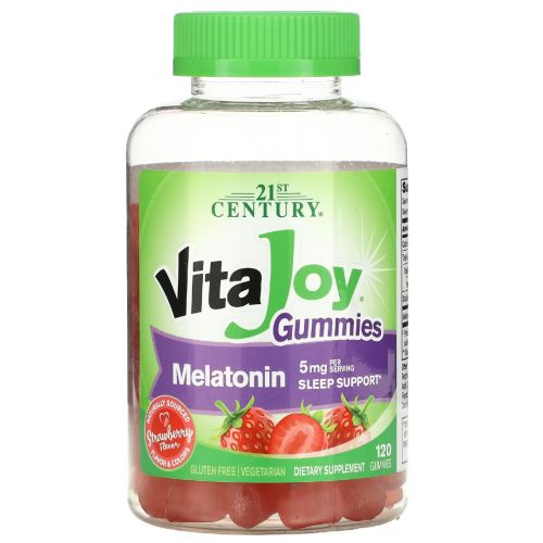 Вітамінні жувальні таблетки VitaJoy® Gummies, полуничний смак, 90 шт. (21st Century)