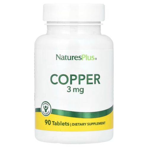 Таблетки з міддю 3 мг, 90 шт (NaturesPlus)