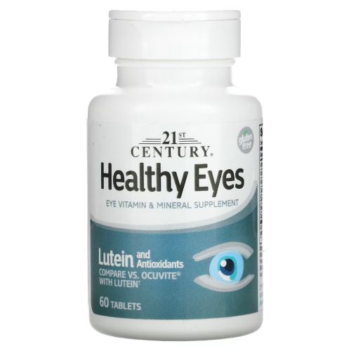 Вітаміни для очей Healthy Eyes з лютеїном та антиоксидантами, 60 таблеток (21st Century)