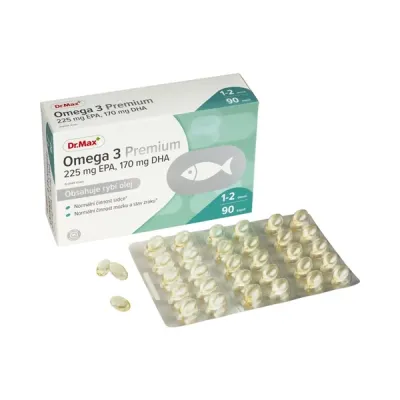 Dr. Max Omega 3 Premium  омега-3: EPA і DHA, 90 капсул