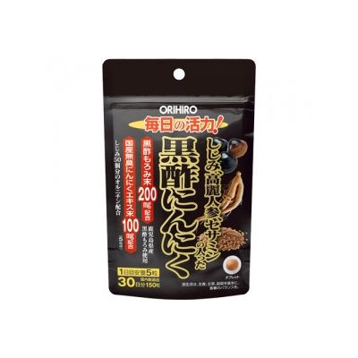 Orihiro Чорний уксус Moromi, часник, шидзими, женьшень, сезамин, орнітин 150 таб на 30 днів