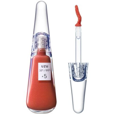 UZU BY FLOWFUSHI Lip 38 °C Блеск-бальзам для губ з молочнокислими бактеріями, +5 коралловий, 6 г