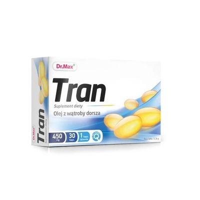 Dr.Max Tran Omega-3 риб'ячий жир з печінки тріски, 30 капсул на 30 днів прийому