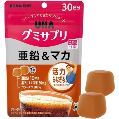 UHA Екстракт маки 30 мг, глюконат цинка 10 мг, смак коли, 60 мармеладок на 30 днів