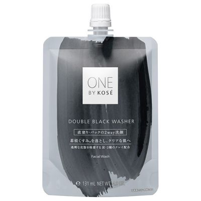 ONE BY KOSE Double Black Washer Foam Маска-пенка для глубокого очищення шкіри, 140г