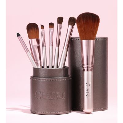 CLAIRE Набір з 7 кистей для макіяжу, з футляром-подставкой