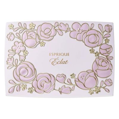 Kose ESPRIQUE Eclat футляр для тональної основи ESPRIQUE Eclat Brightening Pact EX, з спонжем