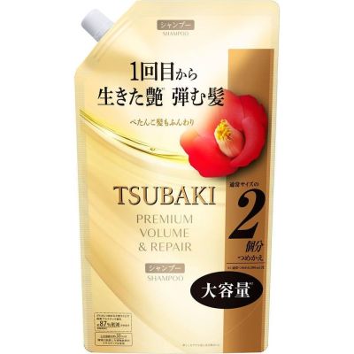 Shiseido TSUBAKI Premium Volume & Repair Шампунь восстановления і об’єм премиум-класса, змінний блок 600 мл