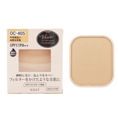 Kose Visee Riche Filter Skin Foundation SPF17 PA++ Пудровая тональна основа, змінний блок, ОС-405, 10 г