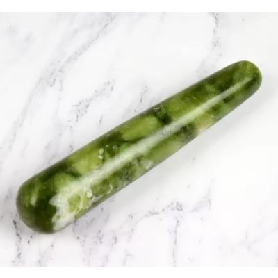 Dongguan Массажная палочка з натурального минерального камня для обличчя, 110 мм, нефрит