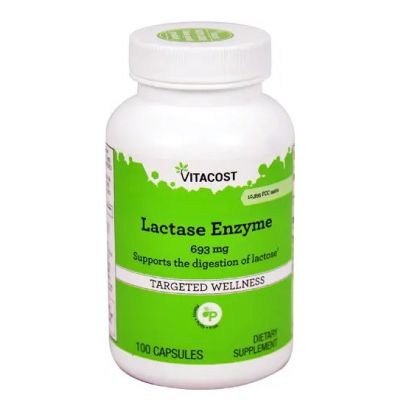 Vitacost Lactase Enzyme 693 mg Фермент лактаза, 100 капсул