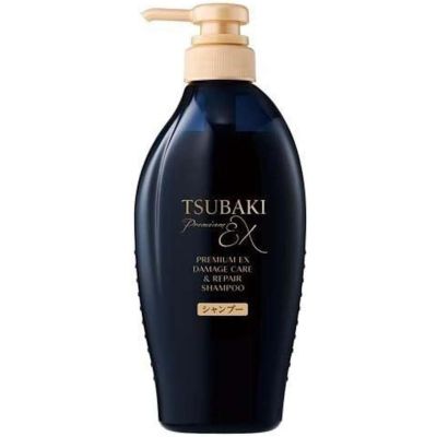 Shiseido Tsubaki Premium EX Intensive Repair Shampoo Відновлювальний шампунь для пошкодженого волосся з олією камелии, 450 мл